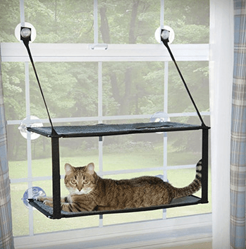 Luxury Cat Hammock Bed With Super Suction Cup - Removable And Washable